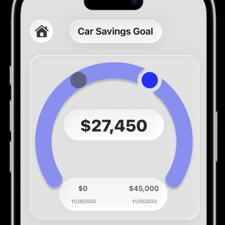 Image of a prototype of a Savings Goal function